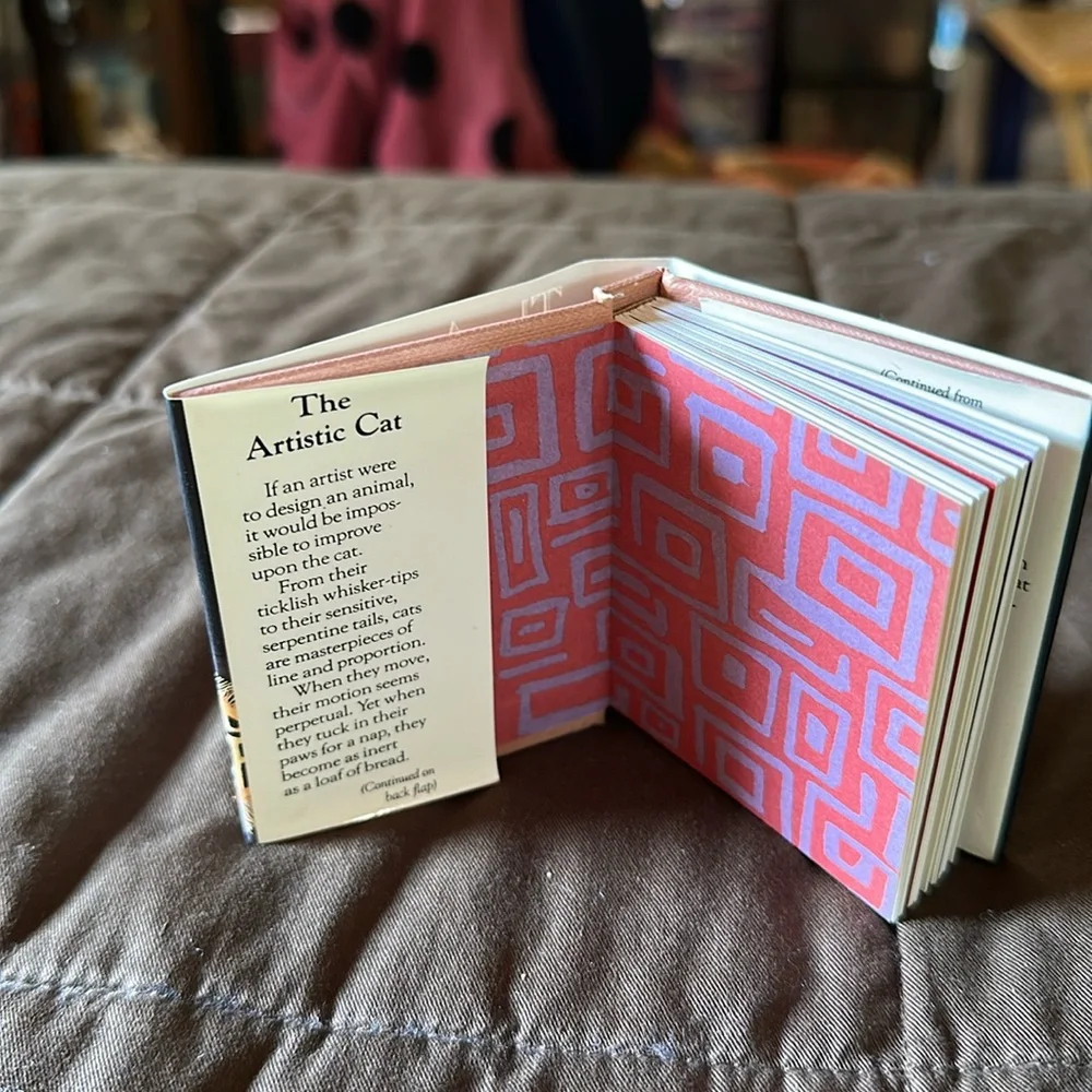 Vintage “The Artistic Cat” Praise, Poems, and Paintings Mini Coffee Table Book